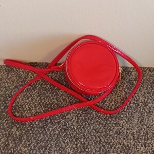 Marc Jacobs red patent circle crossbody purse